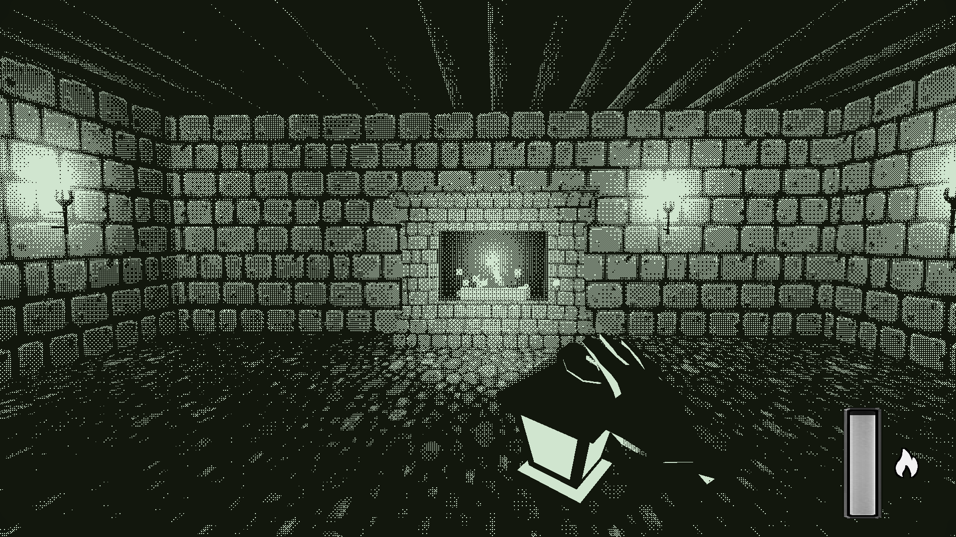 A lantern set down beside a lit hearth in the castle guardroom