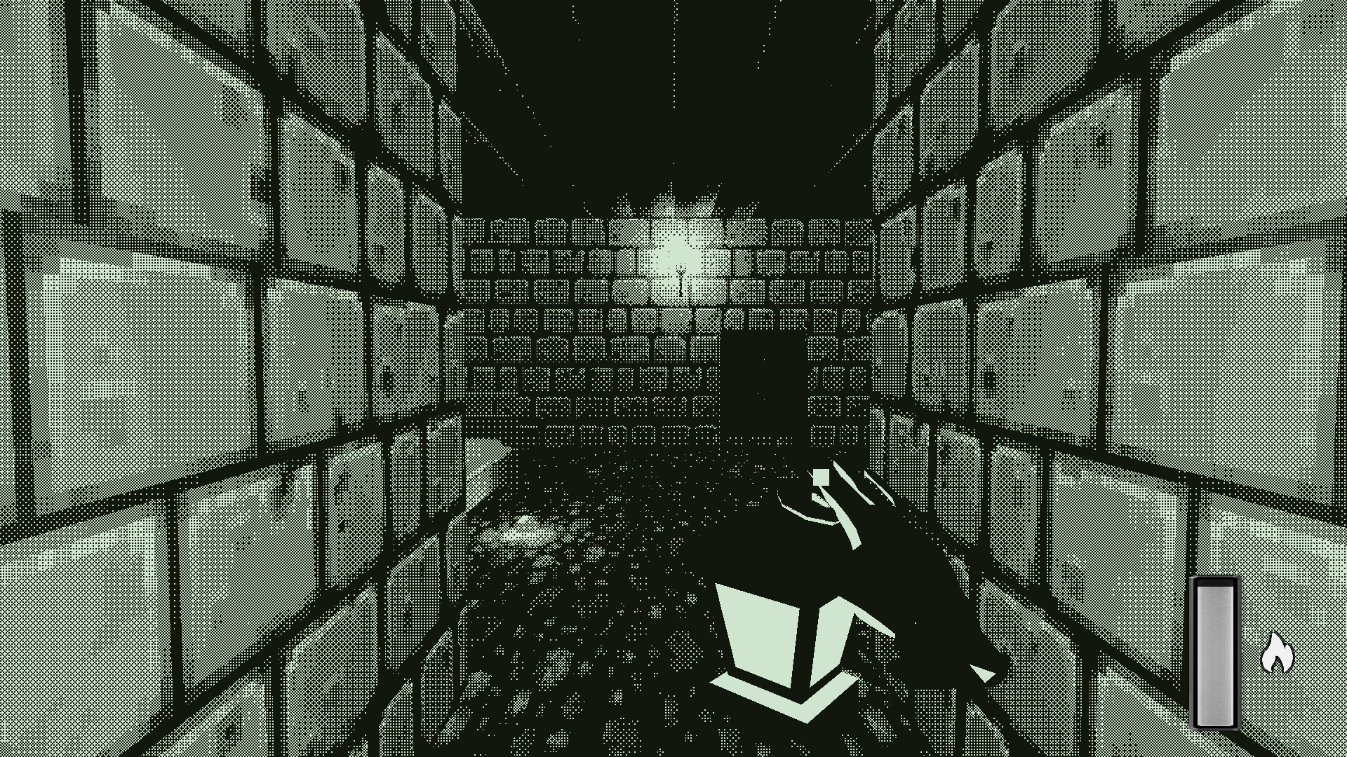 A dark stone corridor deep in Peel Castle
